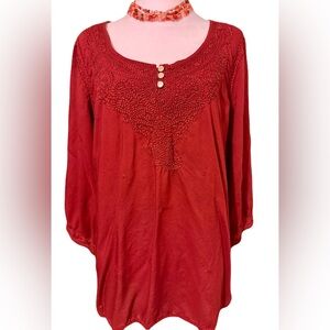 Elegant Red Women's Top